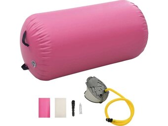 Nepoužitý nafukovací cvičební válec s pumpou 120 x 90 cm PVC