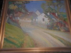 VYŠÍVANÝ OBRAZ KRAJINA