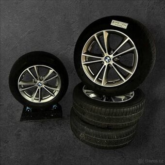 Originální alu kola BMW 5x112 + zimní 225/55r17 - 1