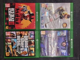 Xbox one - 3 hry, GTA5, NHL15, RED DEAD 2