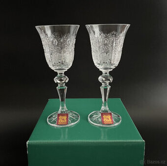 2x broušená sklenice na likér 70ml, Ruckl Nižbor