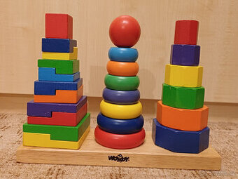 Dřevěná PYRAMIDA – skládačka