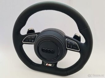 AUDI celoperforovaný volant s MULTIFUNKCIOU a RS F1 pádlami