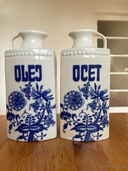 Cibulák starožitné karafy na olej a ocet