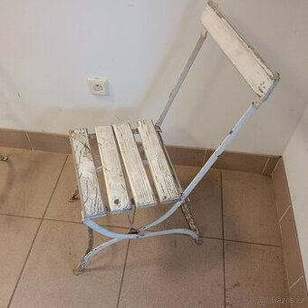 3 ks skládací retro židle