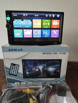 NOVÉ 2DIN autorádio 7010B + kamera ZDARMA, 7" Bluetooth