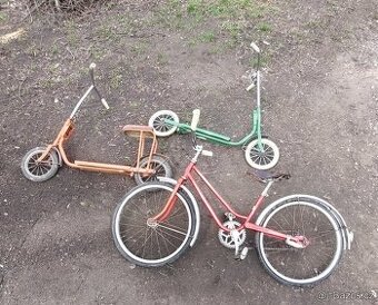 Retro dětské kolo koloběžky