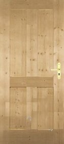 Masivní smrkové dveře Vltavín - plné/nové