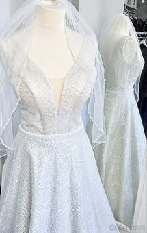 NOVÉ elegantní svatební šaty TŘPYTIVÉ