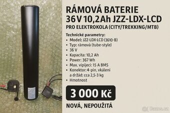 Rámová baterie pro Elektrokolo