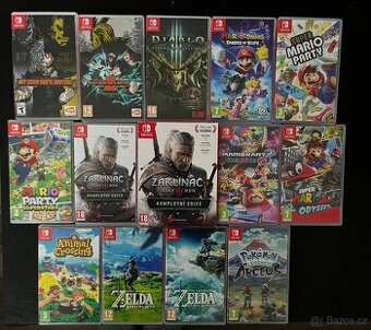 HRY NA NINTENDO SWITCH - Zelda, Mario, Pokemon a další