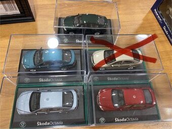 Škoda Octavia 2 sedan + combi, model 1:43, různé barvy