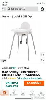 Detska jidelni židličko Antilop