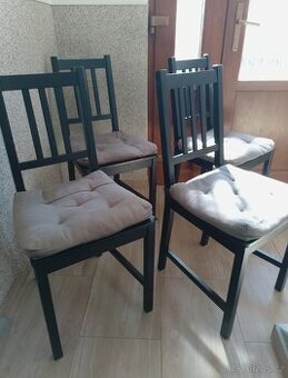 Křesla, židle IKEA Štefan hnědočerné.BEZ SEDÁKU