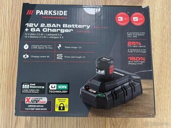 Parkside - 2,5 Ah PAPK 12 2.5 B1 + rychlonabíječka PLGK 12