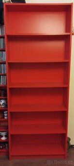 Knihovna Billy Ikea červená