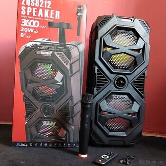 59cm bluetooth reproduktor, 40W, bezdrátový mikrofon - nové