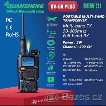 Vysílačka Quansheng UV-5R Plus