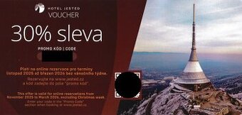Voucher na slevu 30% z pobytu do horského hotelu Ještěd