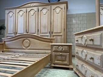 Vintage dřevěná ložnice TIROLIA, velký komplet
