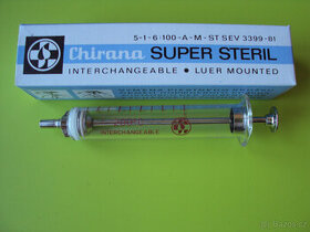 INJEKČNÍ STŘÍKAČKA CHIRANA skleněná,RETRO