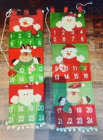 Nový látkový adventní (vánoční) kalendář