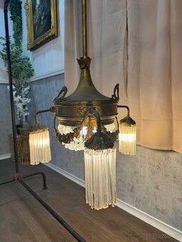 Secesní mosazný lustr 1900 (526022)