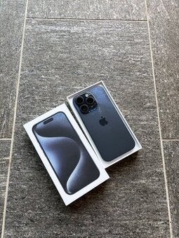 iPhone 15 Pro 128GB modrý titan, bat. 87%