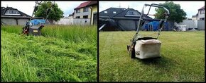 Sekání křovinořezem a sekačkou trávy v Lovosicko