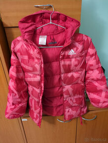 Adidas zimní bunda růžová vel.128 levně - 1