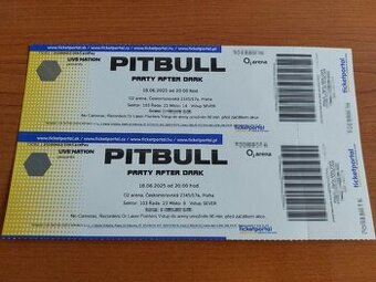 2 papírové vstupenky Pitbull - Praha O2 - spodní sektor