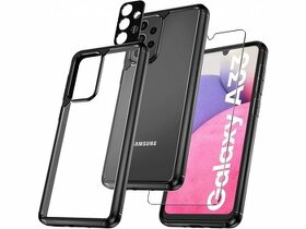 Kryt na Samsung A33 černý+tvrzené skla 2ks+skla na foťák 2ks