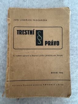 Kniha TRESTNÍ PRÁVO - JUDr. Jindřich Procházka