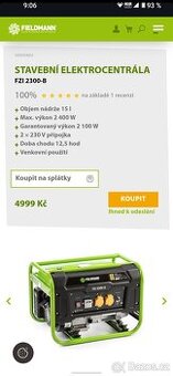 Benzínový agregát Fieldmann