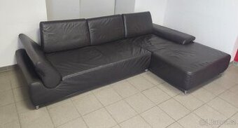 Kožená rohová sedací souprava - PRAVÁ KŮŽE