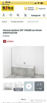 Vanová zástěna