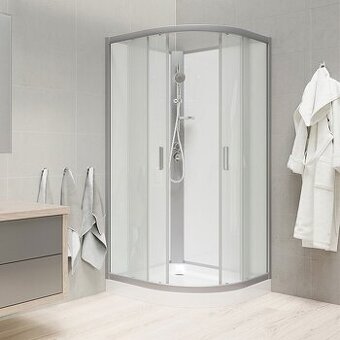 Mereo Sprchový box, čtvrtkruh, 90 cm, CK35122KBW