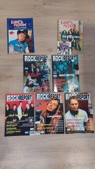 Časopisy Rock Report rok 1993, 1995, 1998, 1999