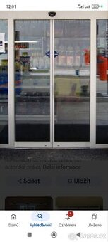 DVOUKŘÍDLÉ ELEKTRICKÉ POSUVNÉ PROSKLENÉ DVEŘE