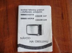 Televize 4437 A, 4439 A , návod na obsluhu, součástky