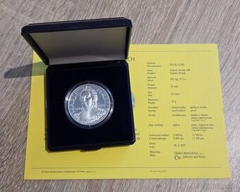 Stříbrná mince 200kč narození Marie Terezie 2017