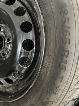 Plechové disky 15” 5x100 a zimní pneu 185/65/R15