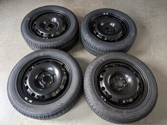 Nepoužitá kompletní kola (disky 5x100+letní pneu 195/55/R15)