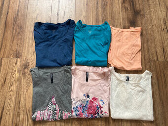 6x dívčí bavlněné/viskózové tričko (vel. XS) - cena za vše