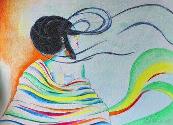 Originální kresba Gejši na formátu A4