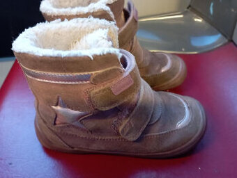 dětské zimní barefoot boty Protetika Lety v růžové barvě. ve