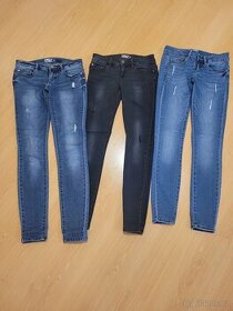 SKINNY DŽÍNY ONLY RIPPED  VEL. 27/30