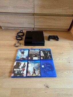 Sony PlayStation 4 Fat 500GB + originál ovládač a PS4 hry