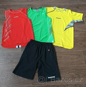Dětské tenisové oblečení Babolat a Nike 128/140