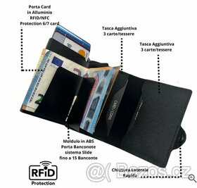 kožená peněženka pro muže vyrobená v Itálii (nová) - 1
